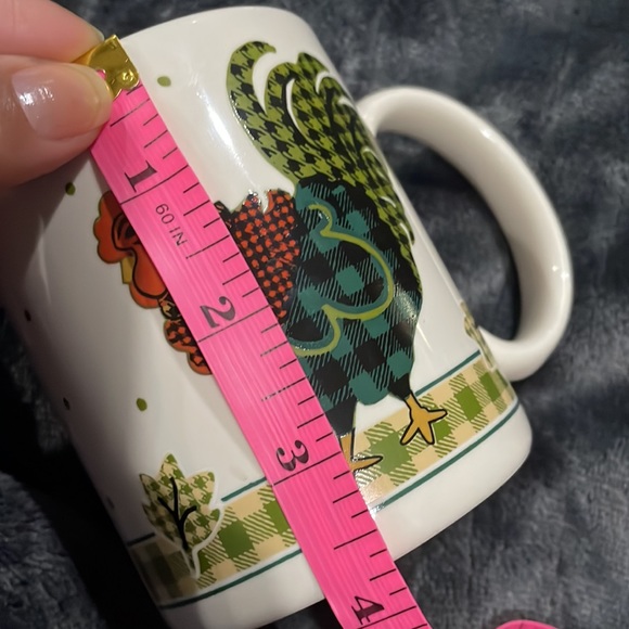 Ingleman Designs Plaid patchwork Rooster Image Mug - Picture 13 of 14